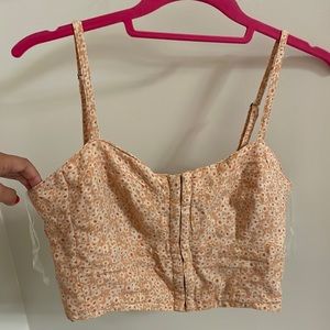 orange daisy top